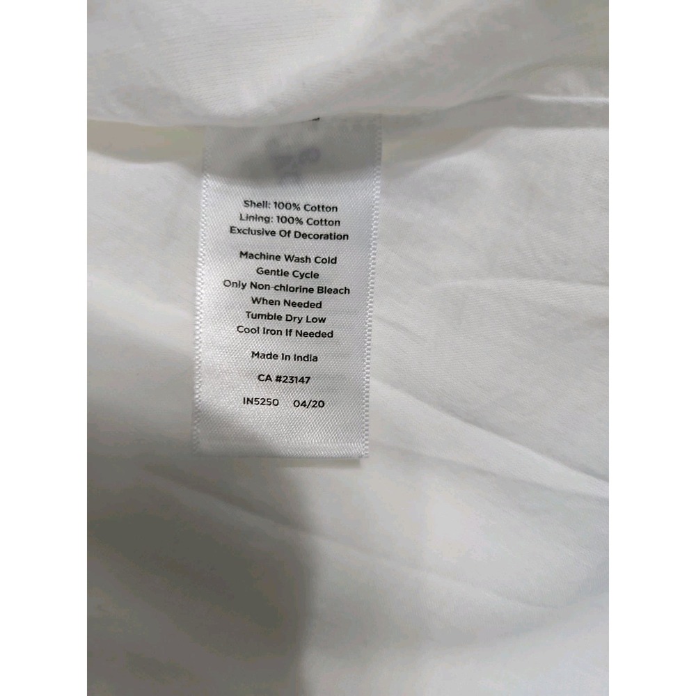 Talbots White Cotton Gauze Square Neck Embroidered Belted‎ Dress Size 4 - Picture 12 of 12